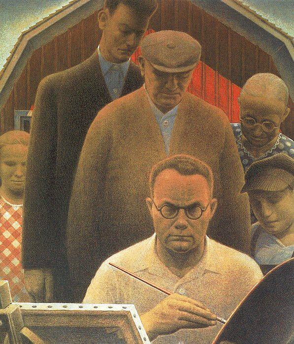 Grant Wood Return From Bohemia oil painting image
